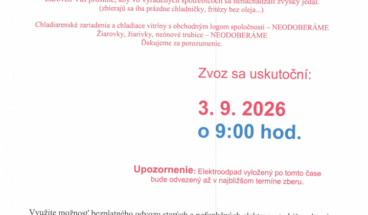 Fotka - Zber elektroodpadu