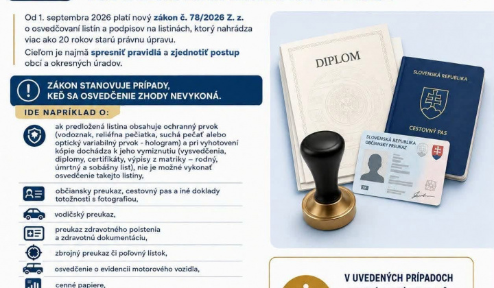 Fotka - Overovanie listín a podpisov od 1.9.2026